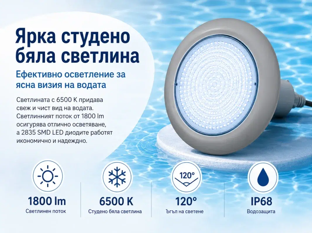 LED осветление за басейн