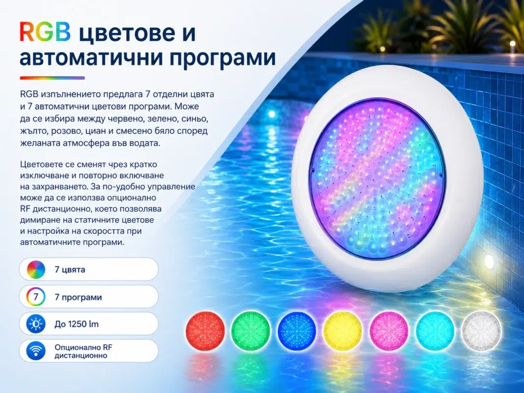 LED RGB подводно осветление