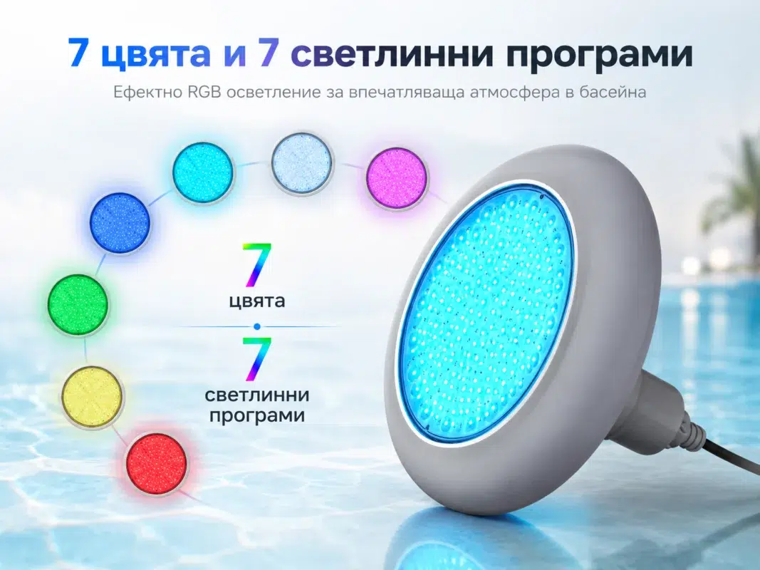 LED RGB подводно осветление POOLSANA VARIO 25W