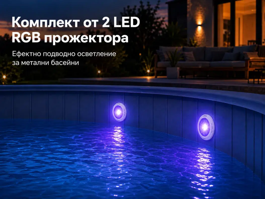 Комплект 2 LED RGB прожектора POOLSANA VARIO 25W