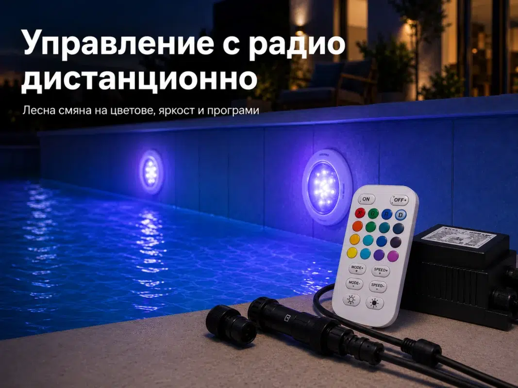Комплект 2 LED RGB прожектора POOLSANA VARIO 25W