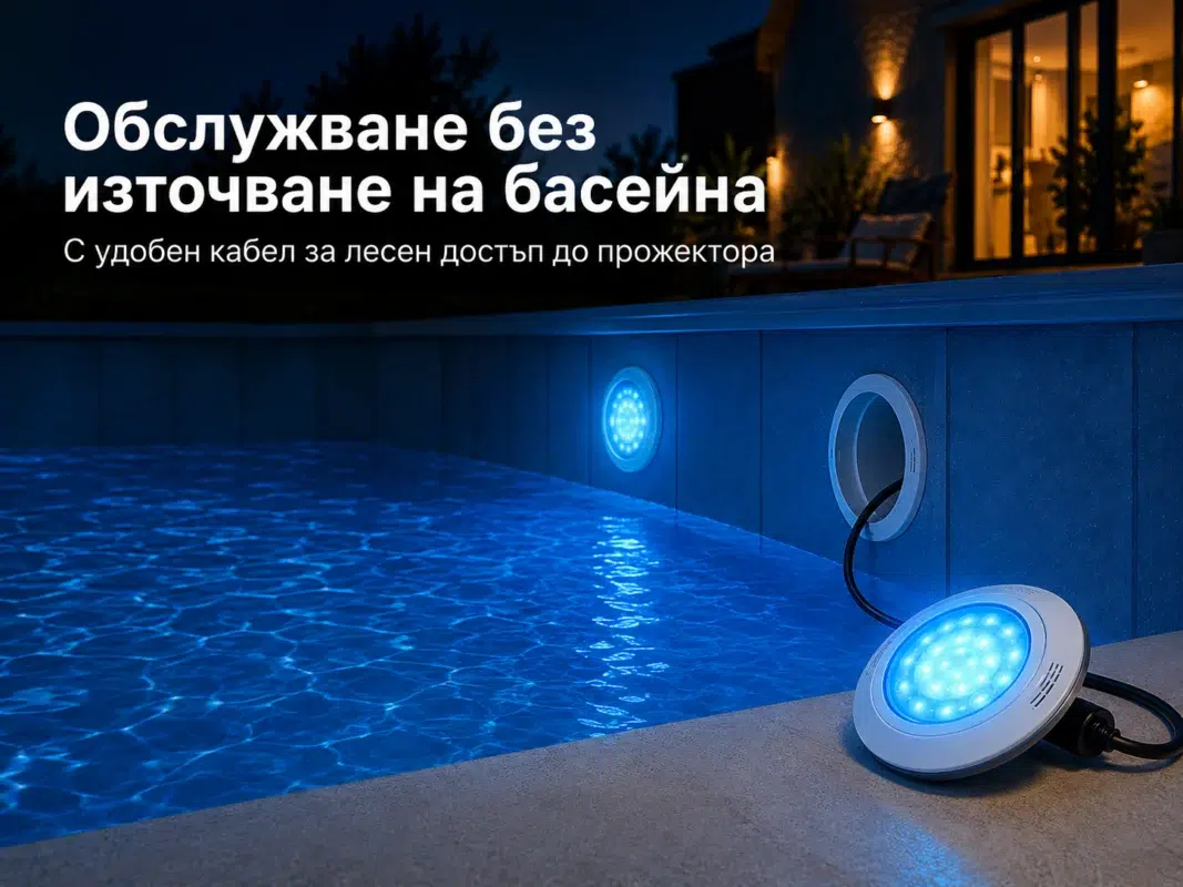 Комплект 2 LED RGB прожектора POOLSANA VARIO 25W