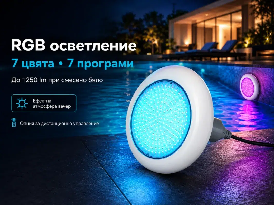 LED RGB прожектори за басейн