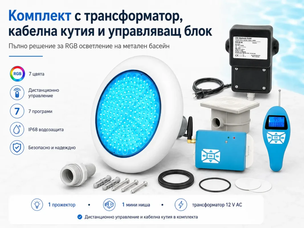 LED RGB подводно осветление POOLSANA VARIO 25W