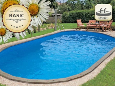 Басейн Ibiza 4 DL BASIC за вграждане – овал 10,00 × 4,16 × 1,50 м