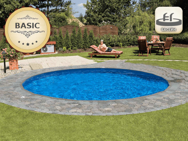 Басейн IBIZA ROUND L пакет BASIC Басейн Ibiza Round L BASIC за вграждане – кръг Ø 4,00 × 1,50 м