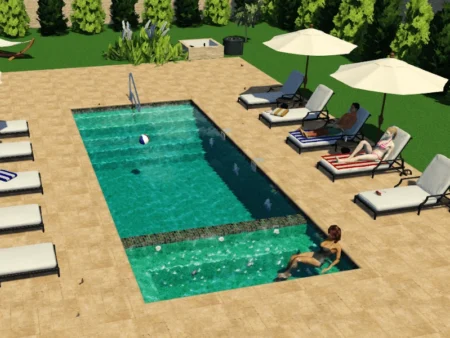 Басейн NewStyle ONTARRIO – бетонен EPS басейн 7 × 3 м
