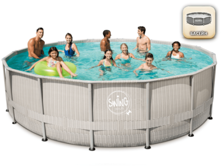 Басейн с подсилена рамка Swing Elite Frame 488 x 122 см