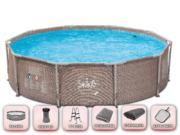 Басейн с тръбна конструкция Swing Frame 305 x 76 см ратан – SUPER пакет