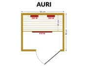 Инфрачервена сауна Auri за 1 човек с 3 керамични нагревателя