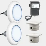 Комплект 2 LED подводни прожектора за басейн POOLSANA VARIO 18W с трансформатор