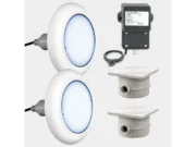 Комплект 2 LED подводни прожектора за басейн POOLSANA VARIO 18W с трансформатор