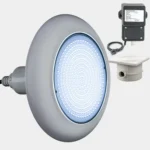 LED прожектор за басейн POOLSANA VARIO 18W със сива бленда комплект с трансформатор и кабелна кутия