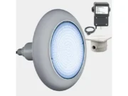LED прожектор за басейн POOLSANA VARIO 18W със сива бленда комплект с трансформатор и кабелна кутия
