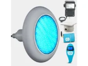 LED RGB подводно осветление POOLSANA VARIO 25W с 7 цвята сива рамка и дистанционно