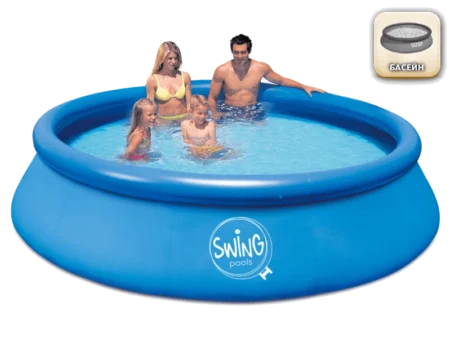 Надуваем басейн Swing Quick Set® 366 x 76 см – само басейн