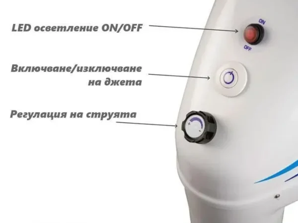 Насрещно течение Azuro Jet 50 – управление на LED светлината и струята