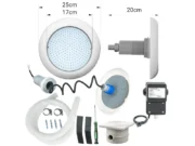 LED RGB прожектор POOLSANA VARIO 25W със 7 цвята и бяла бленда