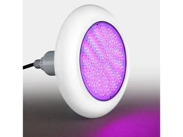LED RGB подводно осветление POOLSANA VARIO 25W с 7 цвята, бяла рамка и дистанционно