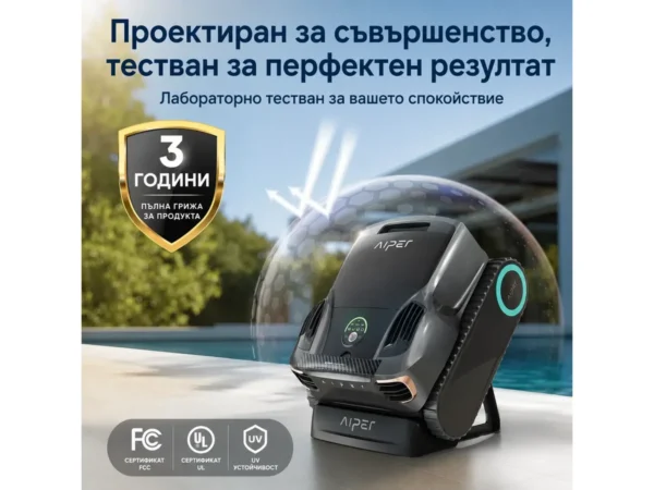 Безжичен робот за басейн Aiper Scuba X1 Pro Max – Конструкция на робота