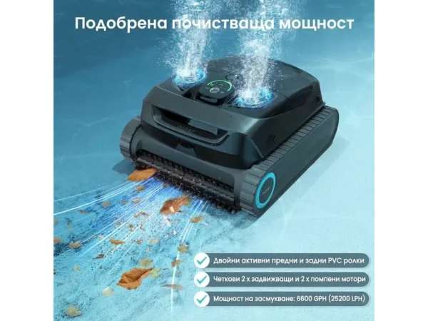 Безжичен робот за басейн Aiper Scuba X1 Pro – Почистваща система