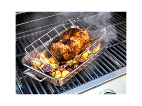 Стойка за ребра и печене Char-Broil Grill+ – с пиле на грила