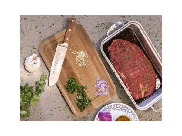 Тава за грил Char-Broil Grill+ с дъска 43 × 23,5 см – месо на дъската