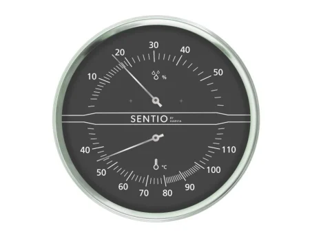 Термометър / хигрометър Sentio - черен
