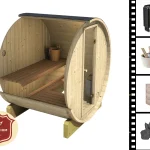 Външна сауна Barrel 160 с печка