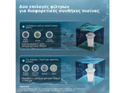 Aiper Pilot X1 – ασύρματο ρομπότ καθαρισμού πισίνας έως 2.5m – Δύο επιλογές φίλτρων, για διαφορετικές συνθήκες πισίνας