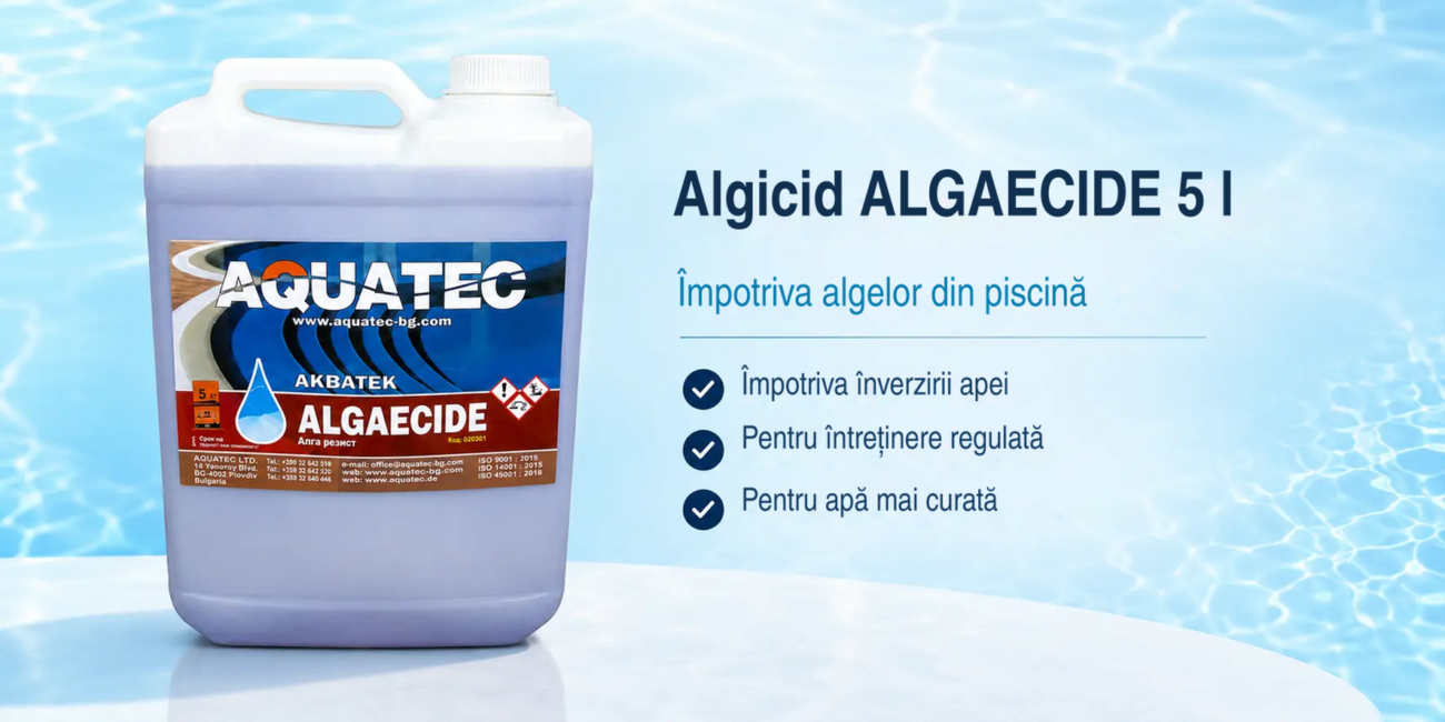 Algicid ALGAECIDE 5 l – produs împotriva algelor pentru piscină – Algicid ALGAECIDE 5 l, Împotriva algelor din piscină