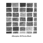 Liner armat Alkorplan 3K Persia Black – mostră de mozaic în negru și gri