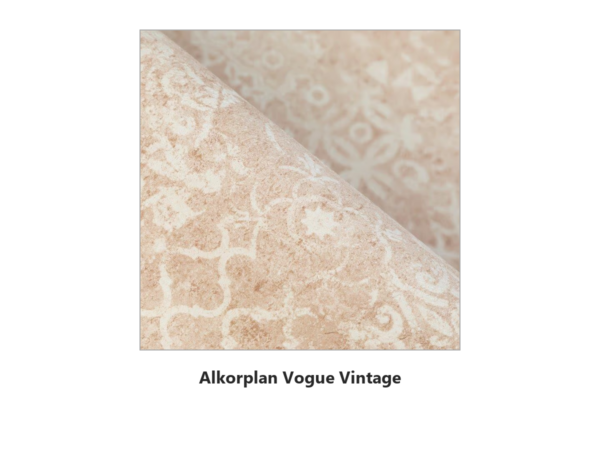 Armierte Poolfolie Alkorplan Vogue Vintage – Muster eines beige-rosa Dekors mit hellen Ornamenten