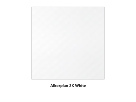 Армиран линер Alkorplan 2K White – мостра на бял едноцветен десен
