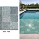 Армиран линер Cefil Nature Jade – мостра на десена и басейн с линера