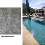 Армированный лайнер Cefil Onyx Manhattan – образец рисунка и бассейн с лайнером