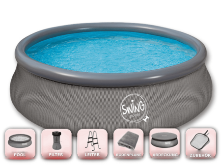 Aufblasbarer Pool RATTAN Quick Set® 366 x 91 – SUPER-Paket – POOL, FILTER