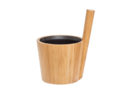 Găleată din bambus pentru saună RENTO 5 l cu inserție neagră
