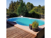 Басейн осморка Poolsana 5,25×3,20 м със сива облицовка