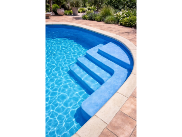 Poolstufen mit armierter Poolfolie Cefil Onyx Hawaii