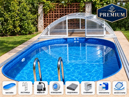 Бассейн IBIZA 1 DL 6,00 × 3,20 × 1,50 м – пакет PREMIUM