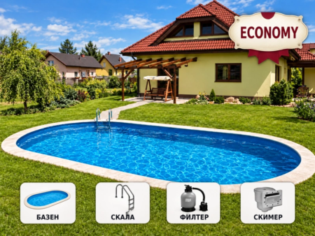 Базен IBIZA 3 DL 8,00 × 4,16 × 1,50 м – пакет ECONOMY