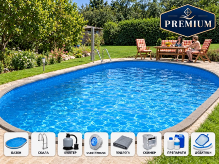 Базен IBIZA 4 DL 10,00 × 4,16 × 1,50 м – пакет PREMIUM