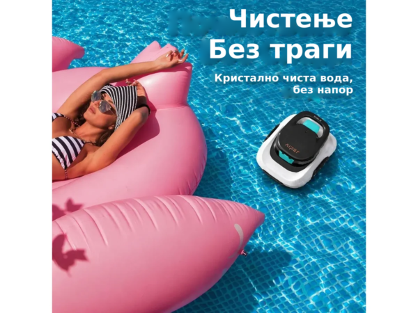 Безжичен робот за базени со лајнер Aiper Scuba SE – бел – Чистење, Без траги