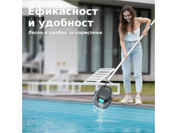 Безжичен робот за базени со лајнер Aiper Scuba SE – црн – Ефикасност, и удобност