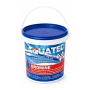Кофа с бром на таблетки BROMINE 20 г – 1 кг на AQUATEC, със син капак и дръжка, за джакузи и басейни