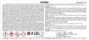 Етикет на бромни таблетки BROMINE 20 г с инструкции за употреба и дозиране на български, английски и румънски