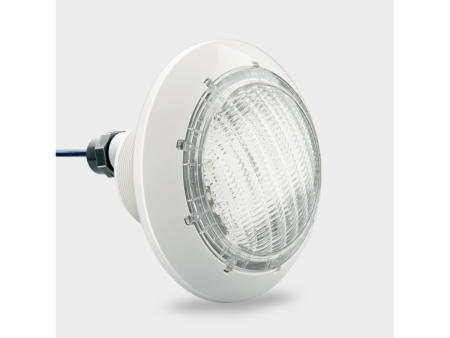 Бял LED прожектор Poolsana Compact Power с мини ниша и бяла бленда