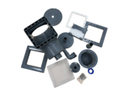 Disassembled Azuro De Luxe skimmer with nozzle and fasteners
