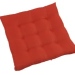 Κόκκινο κάθισμα Nils 40 × 40 cm, καπιτονέ σε τετράγωνα, όψη από πάνω